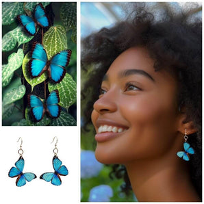 Blue Butterfly Earrings - Melomys