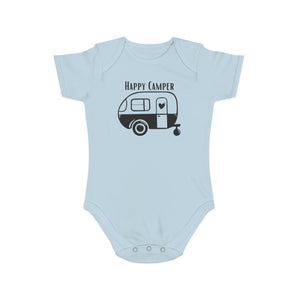 Happy Camper Van 100% Cotton Short Sleeve Baby Bodysuit - Melomys