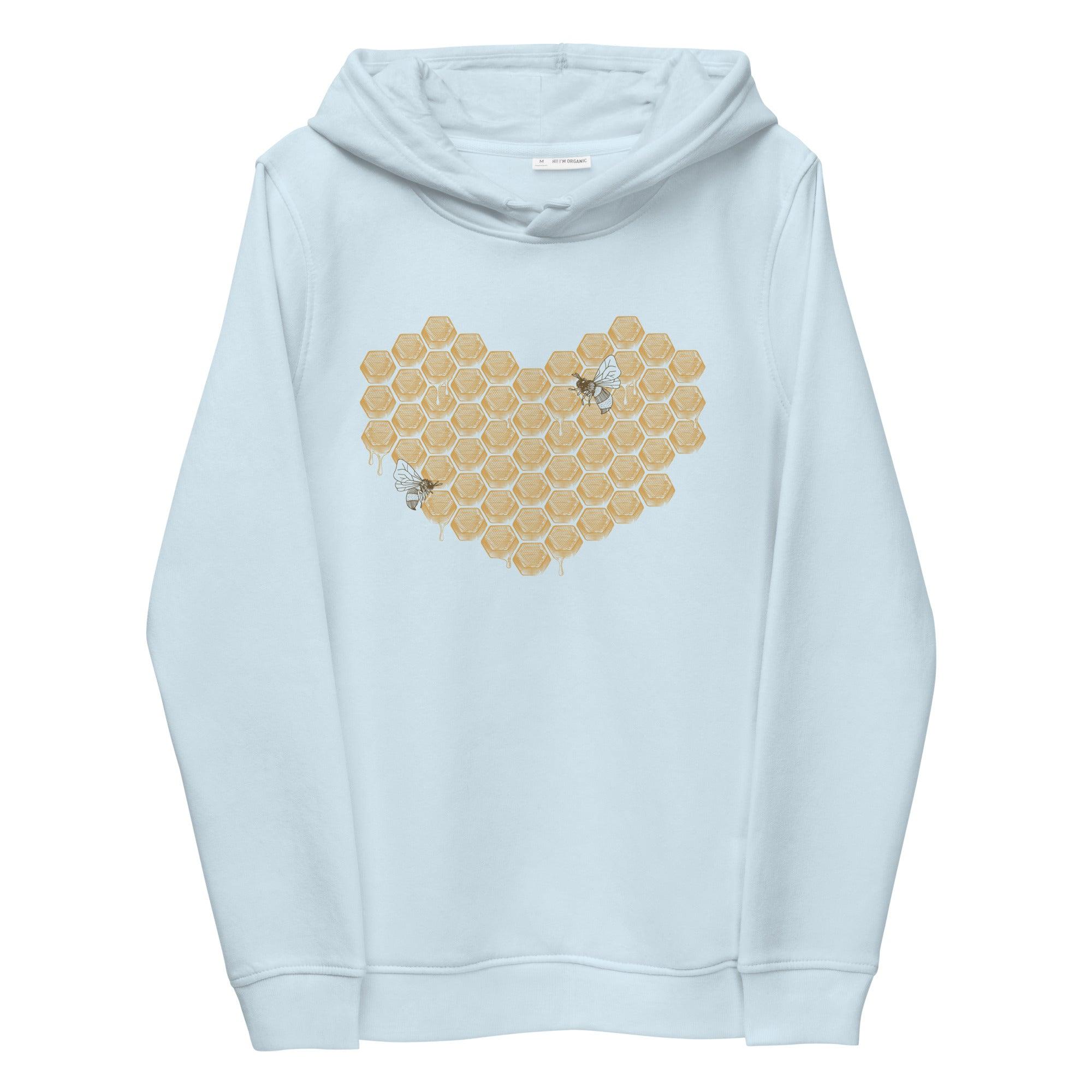Heart of (Honey) Gold Women's Organic Cotton and Recycled Polyester Fitted Hoodie - Melomys
