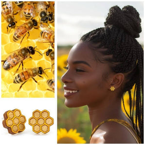 Honeycomb Stud Earrings - Melomys