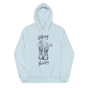 Pastel "Hiking is my Therapy" Women's Fitted Hoodie - Melomys