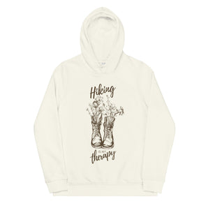 Pastel "Hiking is my Therapy" Women's Fitted Hoodie - Melomys
