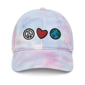 Peace Love Earth Tie Dye Dad Hat - Melomys