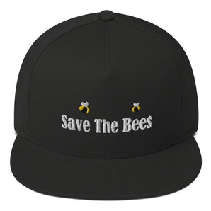 Save The Bees Embroidered Flat Bill Cap - Melomys