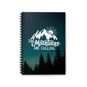 "The Mountains Are Calling" Landscape Spiral Notebook - Ruled Line - Melomys