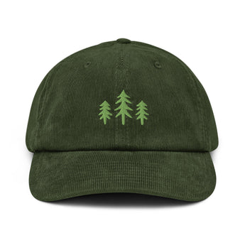 Trees Embroidered Corduroy Hat - Melomys