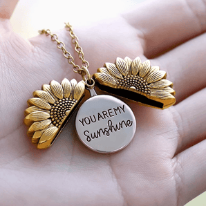 "You Are My Sunshine" Sunflower Gold Pendant - Melomys